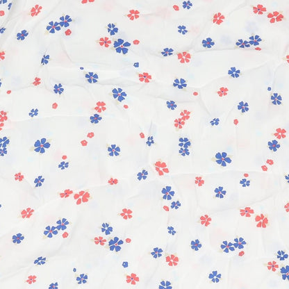 Marks and Spencer Womens White Floral Viscose Maxi Skirt Size 22 Zip