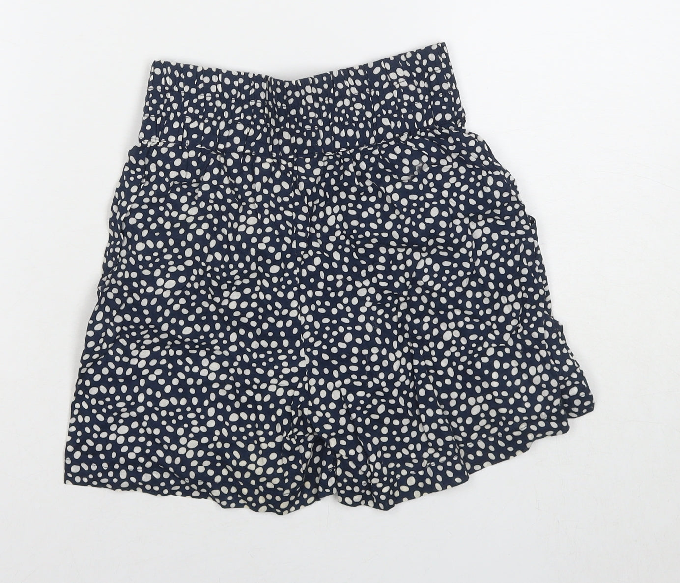 Ribbon Girls Blue Polka Dot Cotton Mom Shorts Size 9-10 Years L3 in Regular Drawstring
