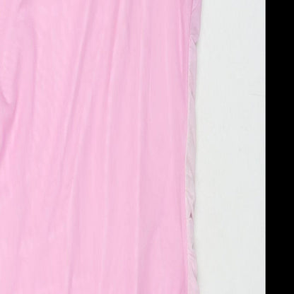 Zara Womens Pink Polyester Bodycon Size M Round Neck Pullover