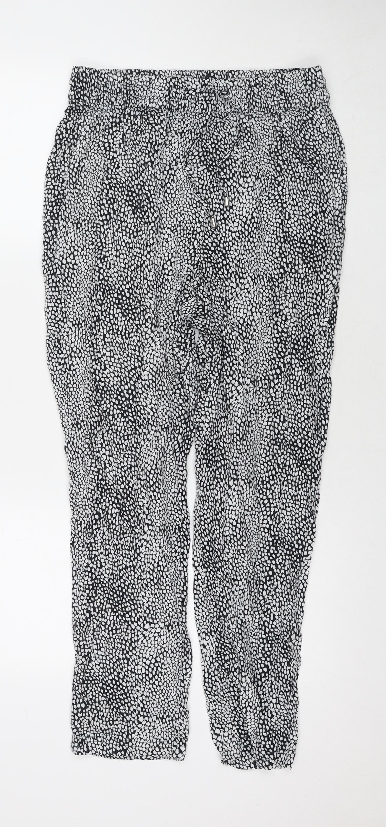 Womens UK Size 10 Marks and Spencer Regular Fit  Black Trousers
