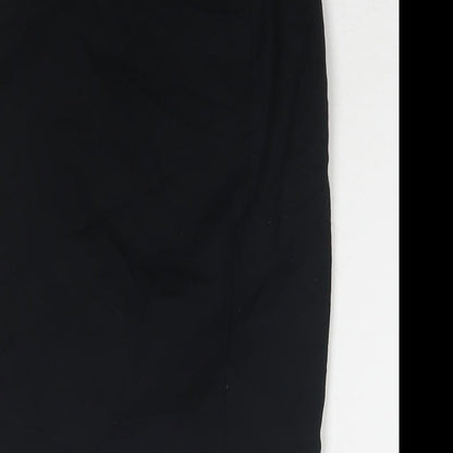 Marks and Spencer Girls Black Viscose Bandage Skirt Size 12-13 Years Regular Pull On