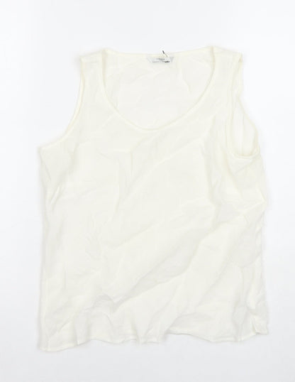 Womens UK Size 10 Marks and Spencer White Basic Blouse