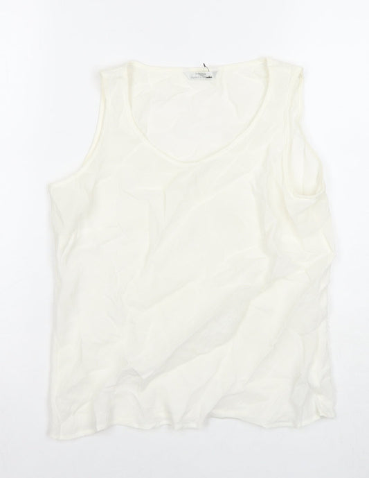 Womens UK Size 10 Marks and Spencer White Basic Blouse