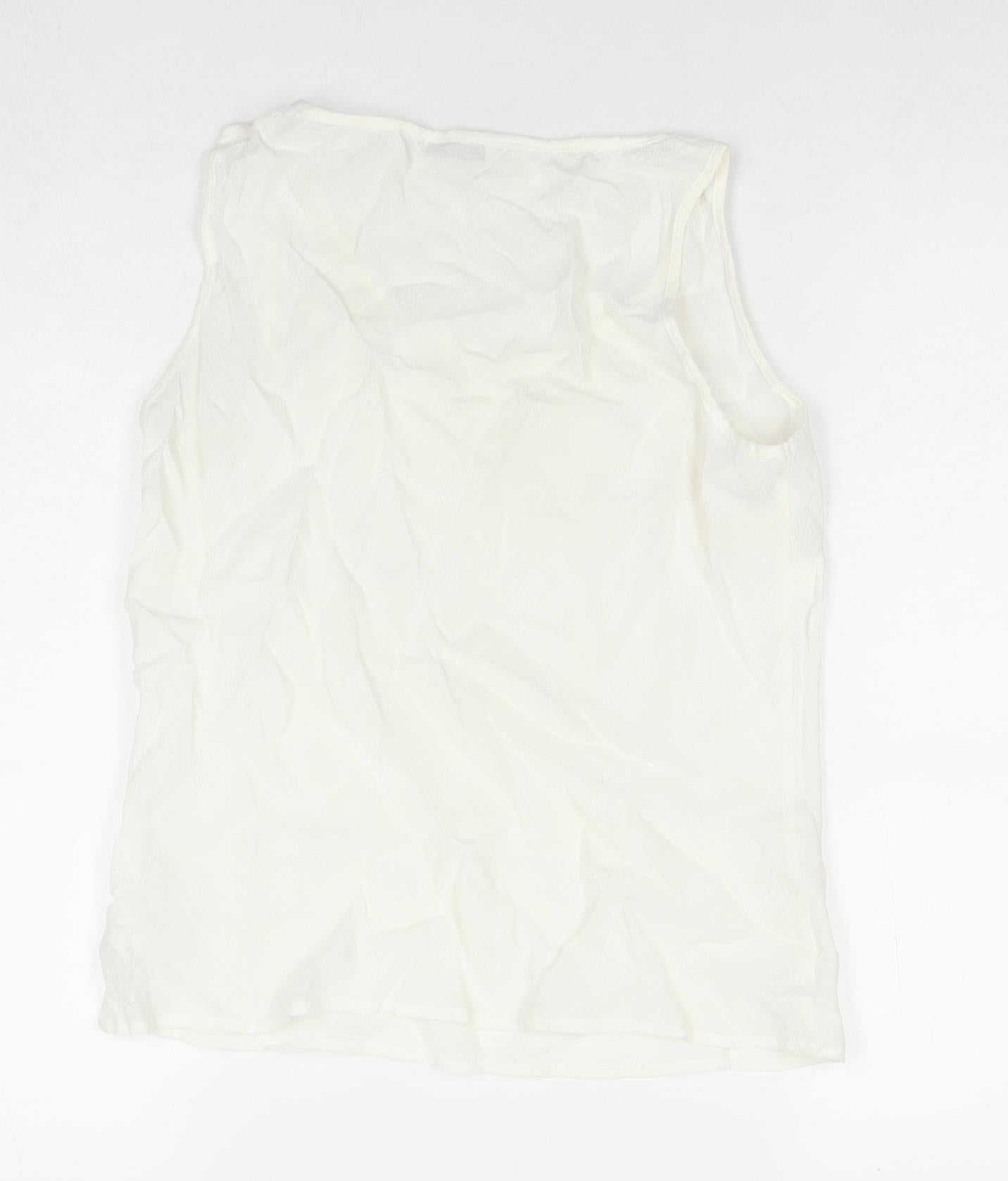 Womens UK Size 10 Marks and Spencer White Basic Blouse