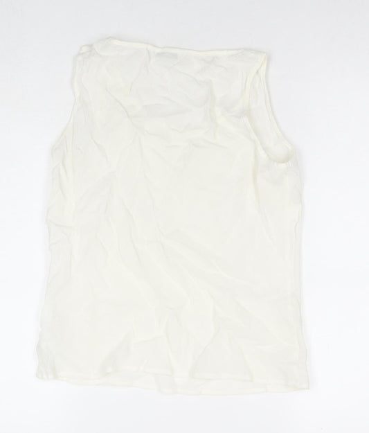 Womens UK Size 10 Marks and Spencer White Basic Blouse