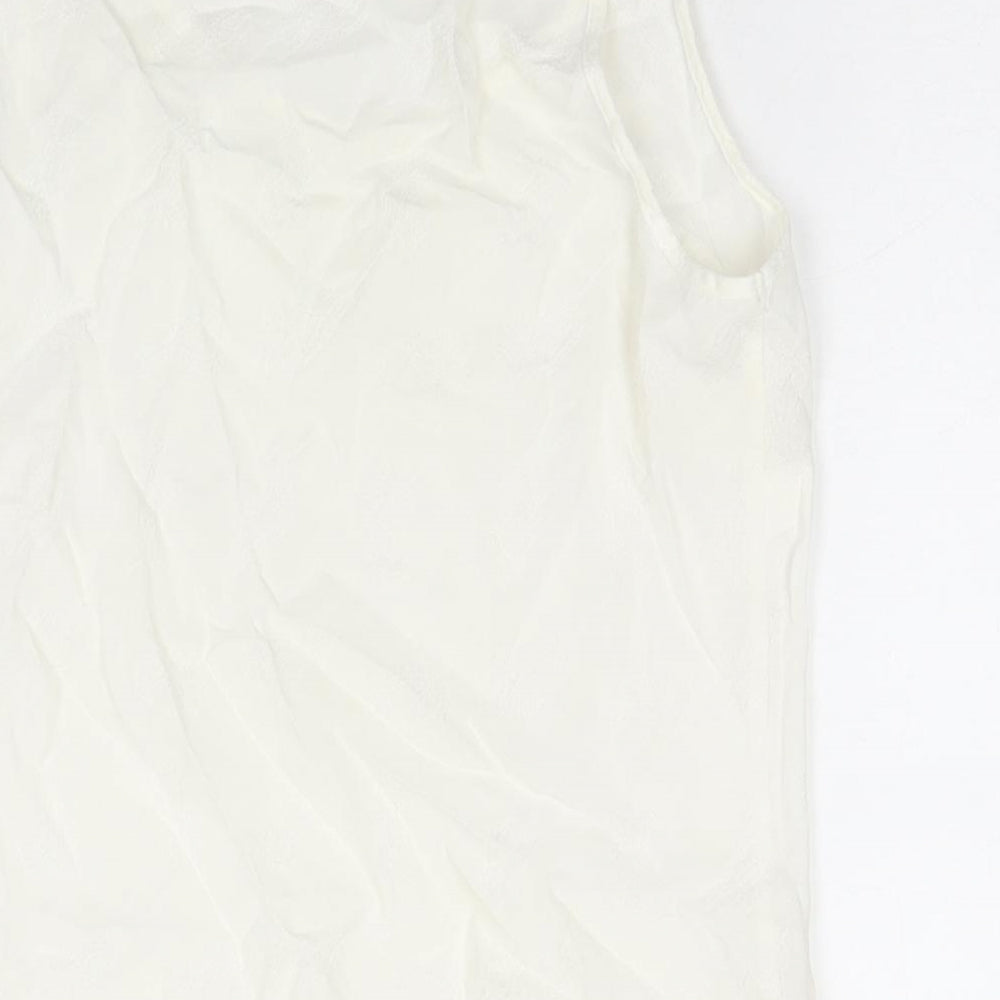 Womens UK Size 10 Marks and Spencer White Basic Blouse