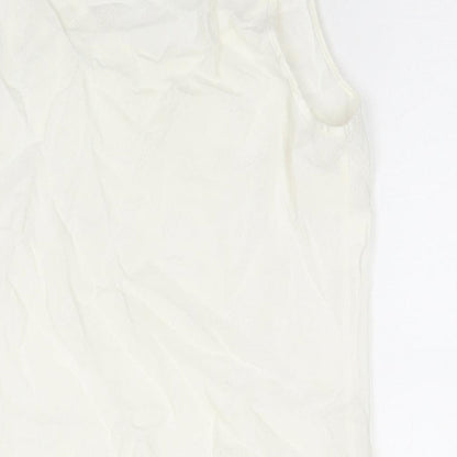 Womens UK Size 10 Marks and Spencer White Basic Blouse