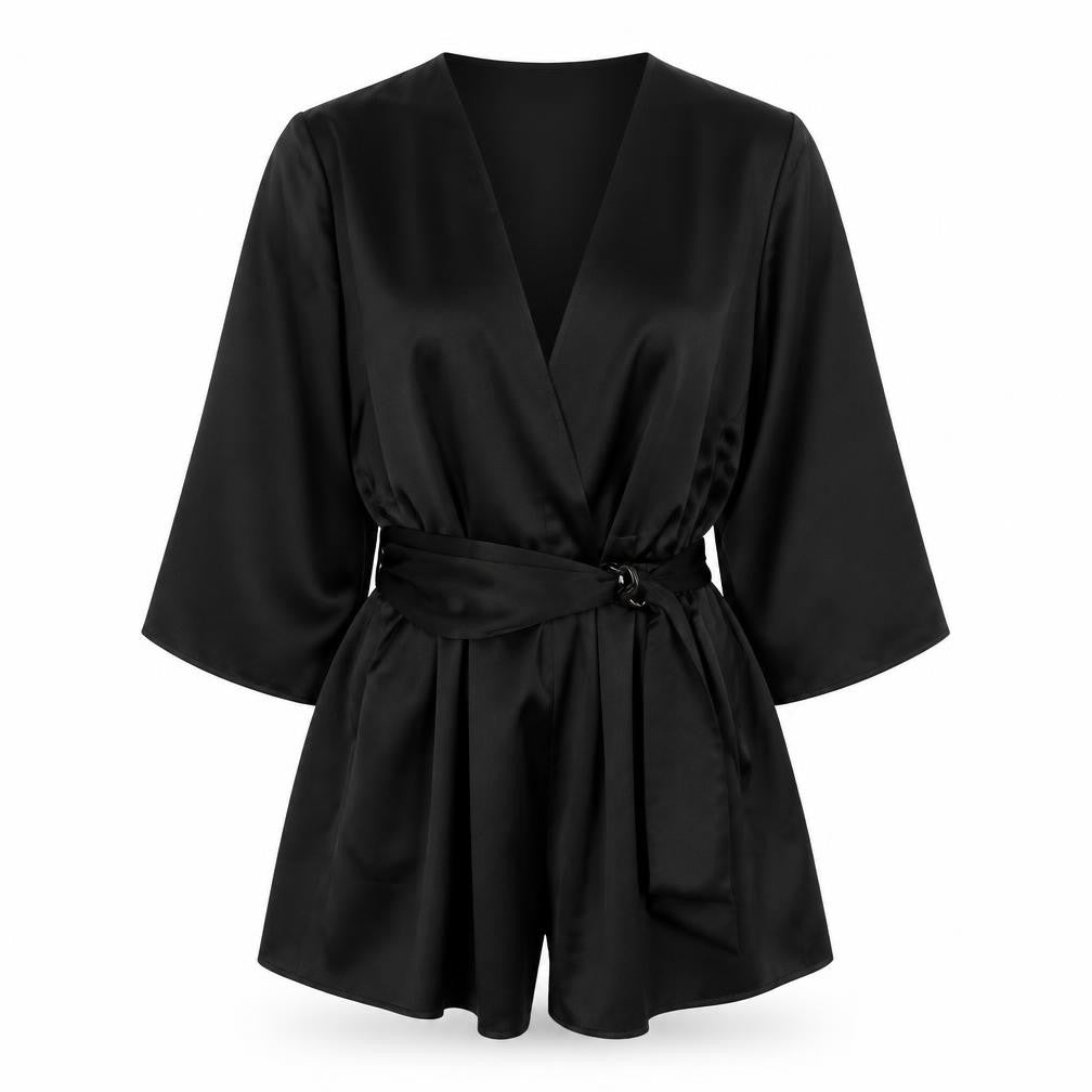 Womens UK Size XS Zara One-Piece Black Romper