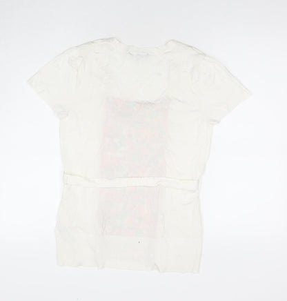 Womens UK Size 14 Julien Macdonald White Basic Blouse