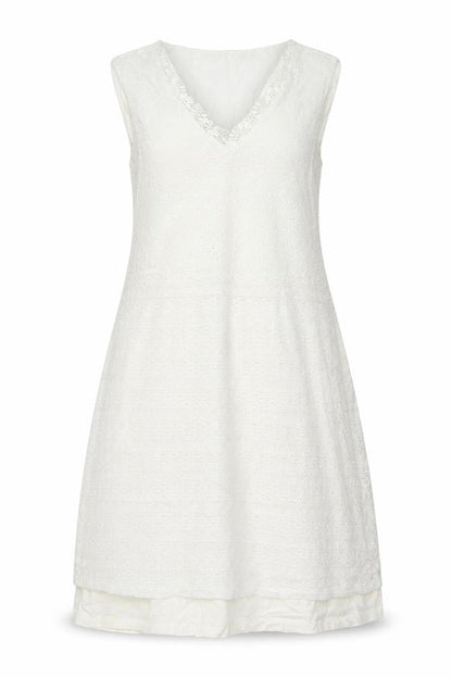 Red Herring Womens White Polyester A-Line Size 14 V-Neck Pullover