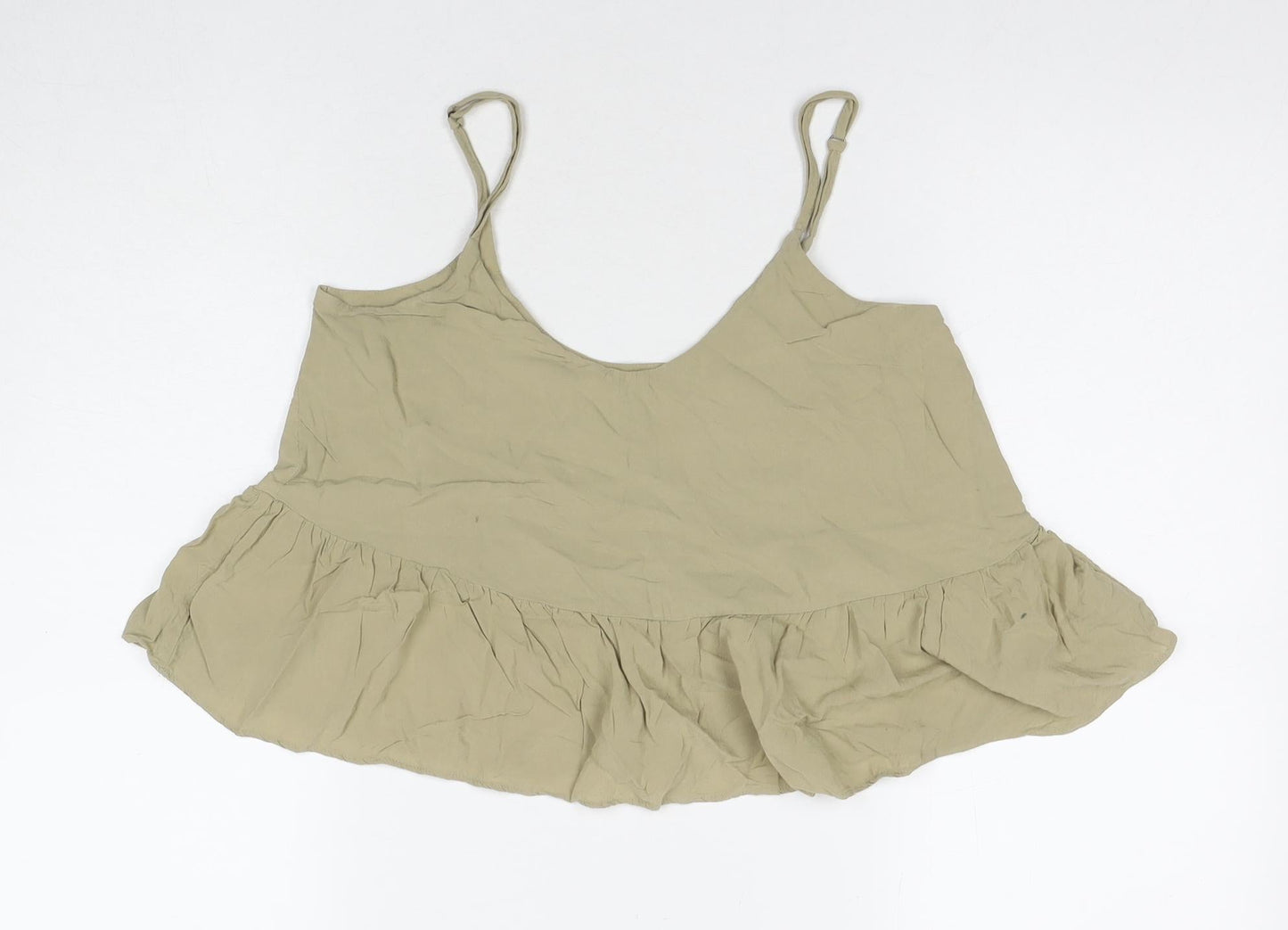 Womens UK Size 6 Topshop Brown Basic Tank
