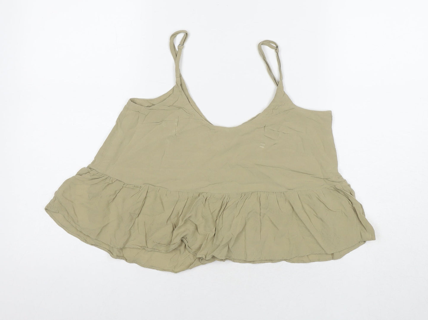 Womens UK Size 6 Topshop Brown Basic Tank