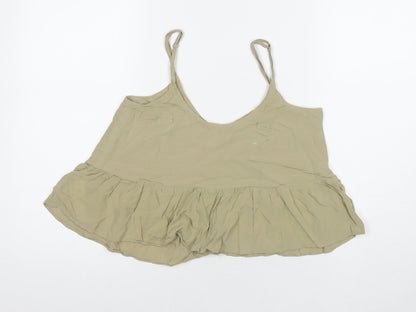 Womens UK Size 6 Topshop Brown Basic Tank