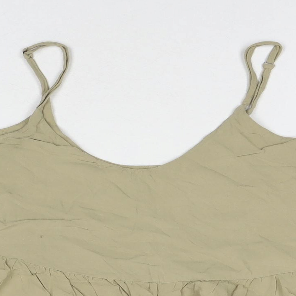 Womens UK Size 6 Topshop Brown Basic Tank