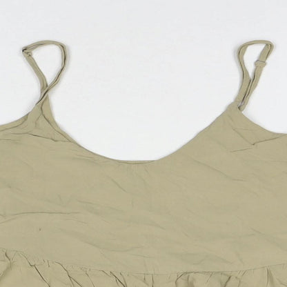 Womens UK Size 6 Topshop Brown Basic Tank