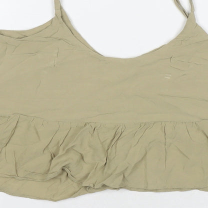Womens UK Size 6 Topshop Brown Basic Tank