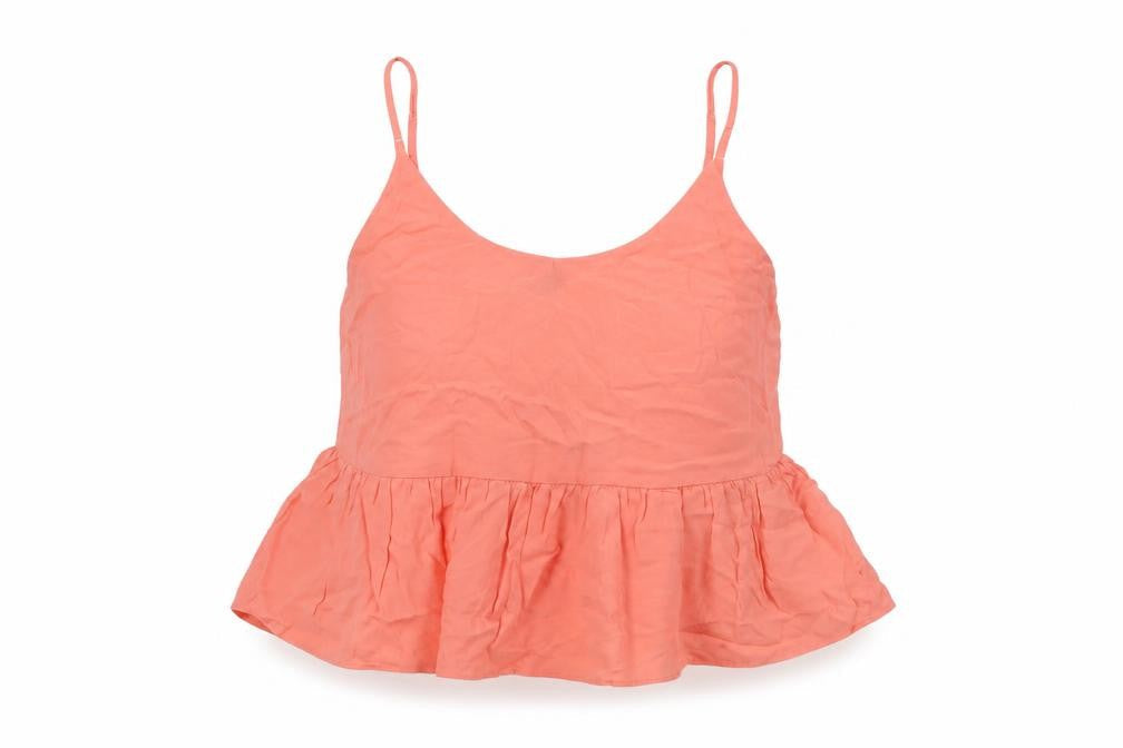Womens UK Size 4 Topshop Orange Basic Tank