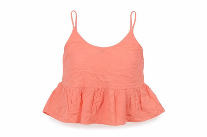 Womens UK Size 4 Topshop Orange Basic Tank