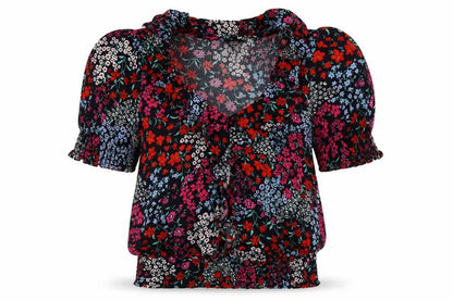 Womens UK Size 10 M&Co Multicoloured Basic Blouse