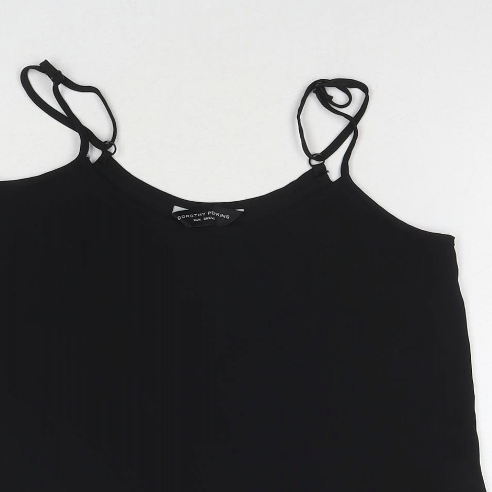 Womens UK Size 6 Dorothy Perkins Black Basic Tank