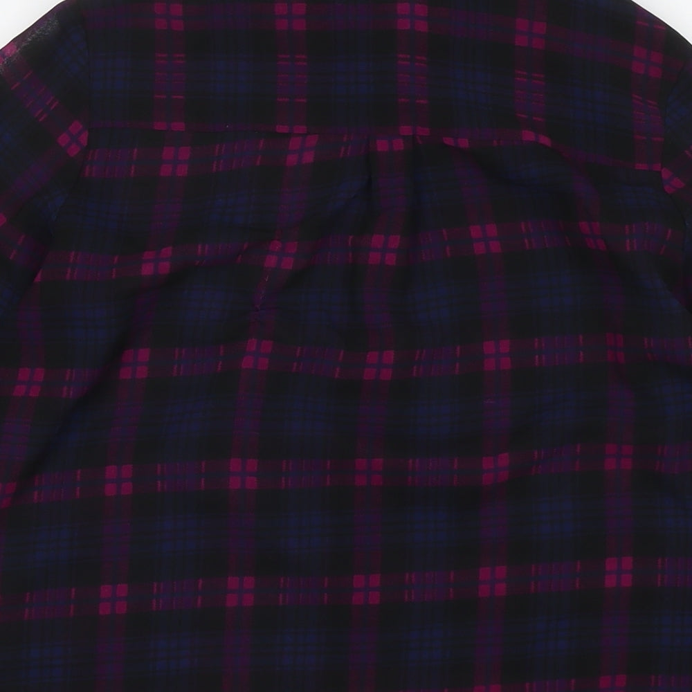 Womens UK Size 8 PRETTYLITTLETHING Blue Basic Button-Up