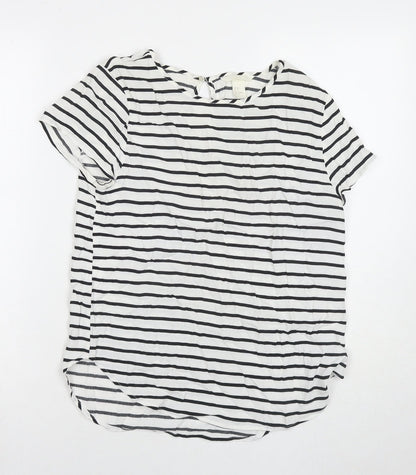 Womens UK Size 8 H&M White Basic T-Shirt