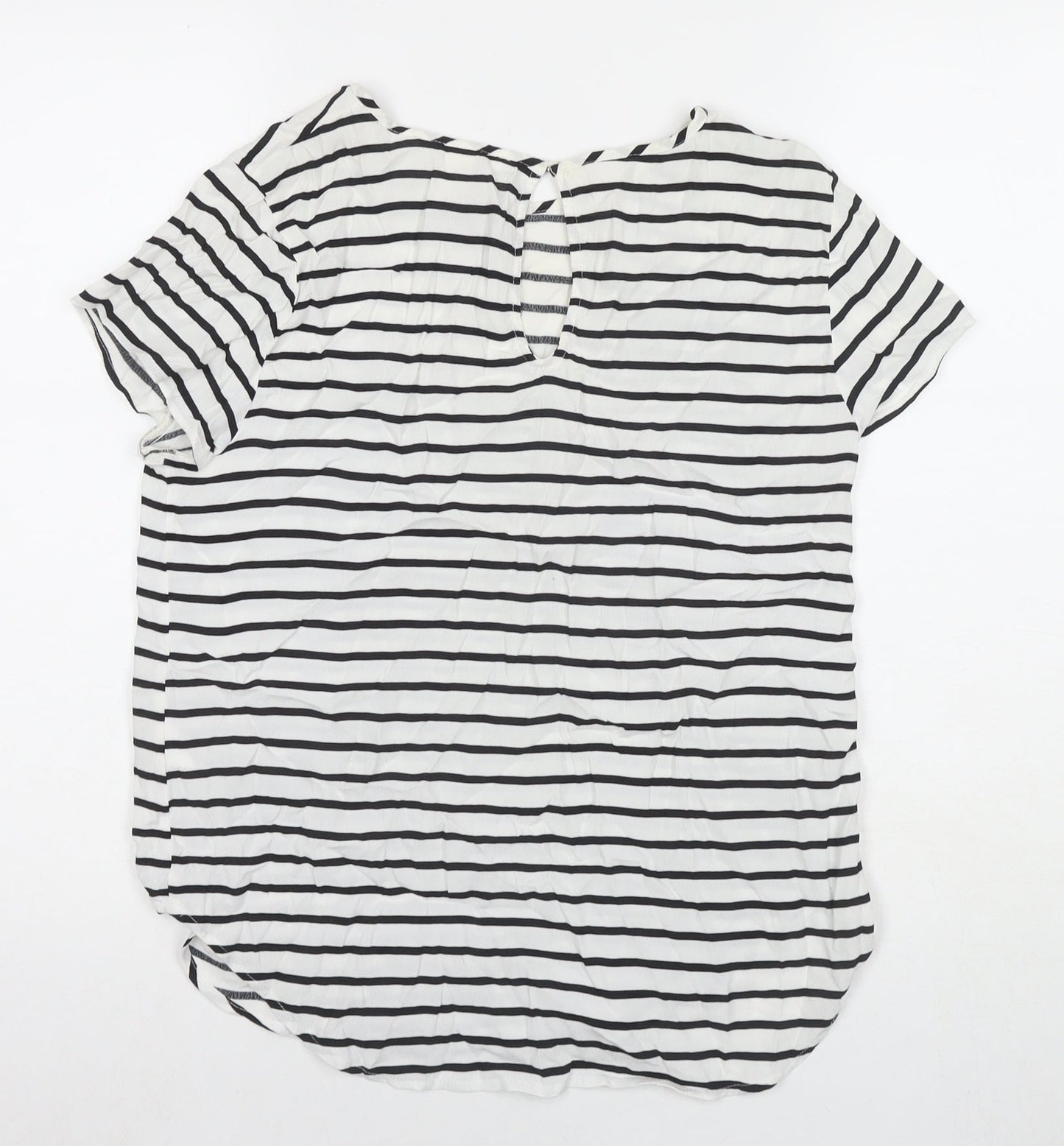 Womens UK Size 8 H&M White Basic T-Shirt