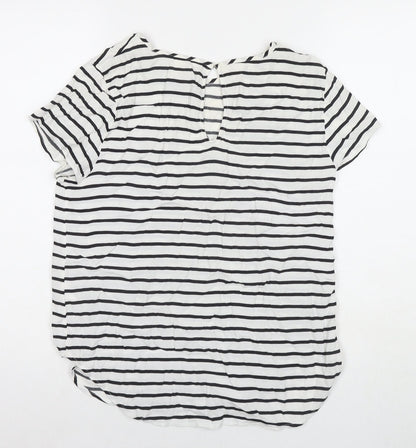 Womens UK Size 8 H&M White Basic T-Shirt