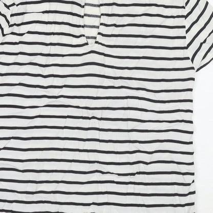 Womens UK Size 8 H&M White Basic T-Shirt