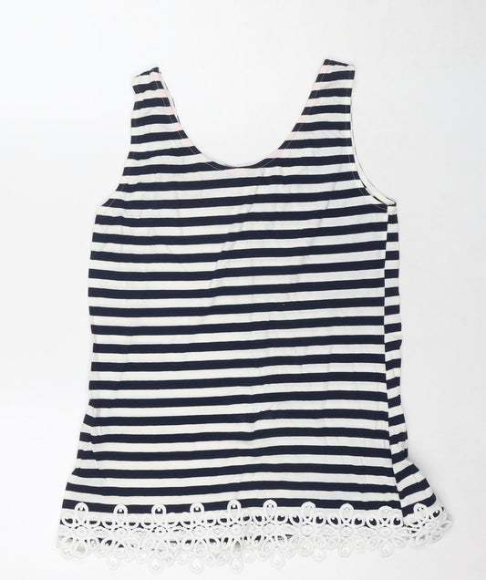 Womens UK Size 12 Dorothy Perkins Blue Basic Tank