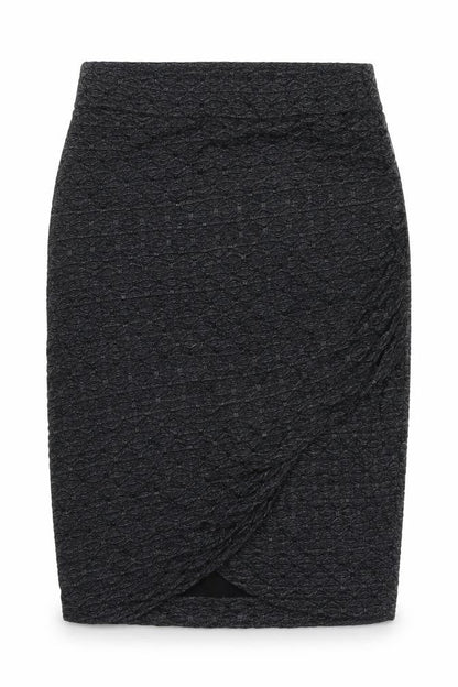 Fransa Womens Grey Viscose A-Line Skirt Size S