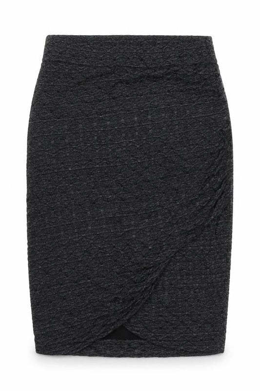 Fransa Womens Grey Viscose A-Line Skirt Size S