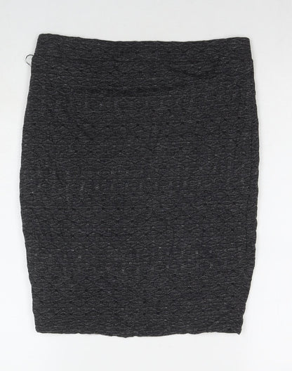 Fransa Womens Grey Viscose A-Line Skirt Size S