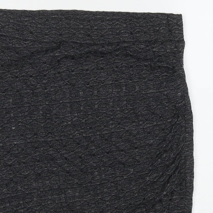Fransa Womens Grey Viscose A-Line Skirt Size S
