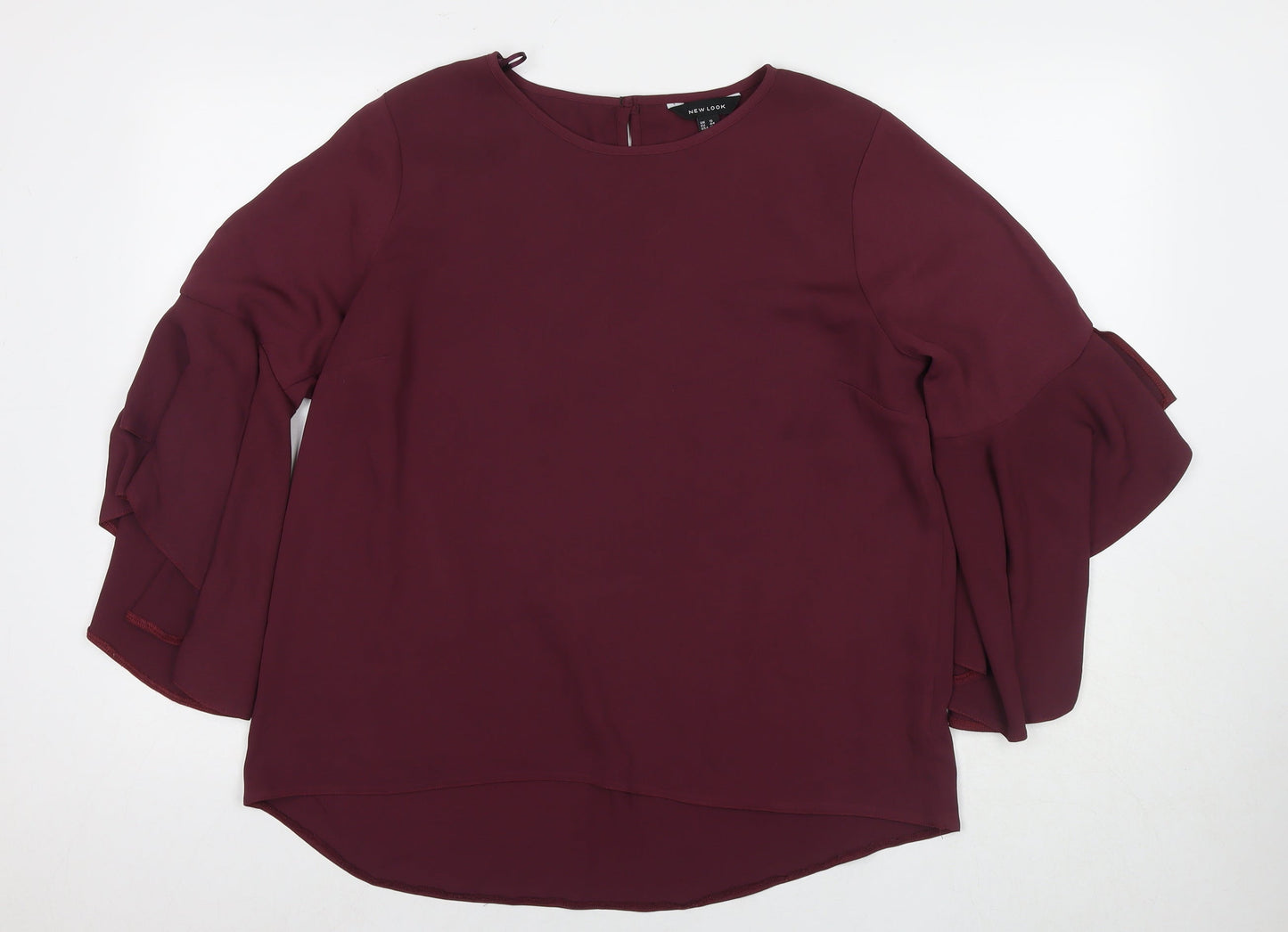 Womens UK Size 14 New Look Red Basic Blouse