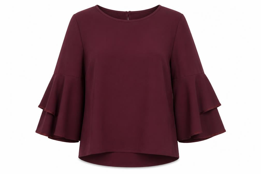 Womens UK Size 14 New Look Red Basic Blouse