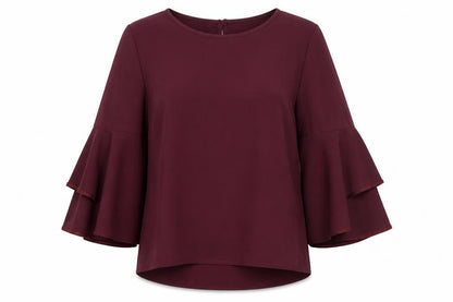 Womens UK Size 14 New Look Red Basic Blouse