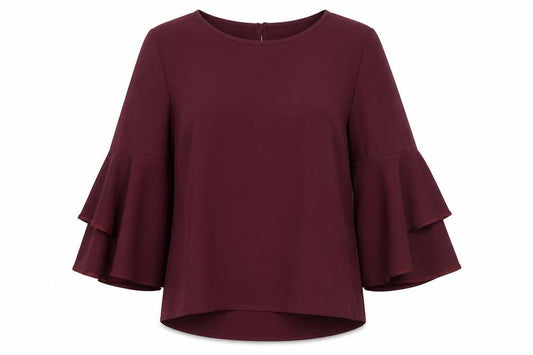Womens UK Size 14 New Look Red Basic Blouse