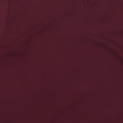 Womens UK Size 14 New Look Red Basic Blouse