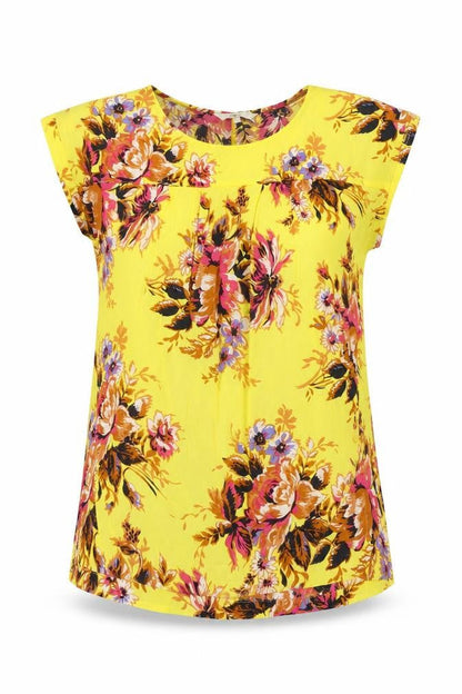 Womens UK Size 10 NEXT Yellow Basic Blouse