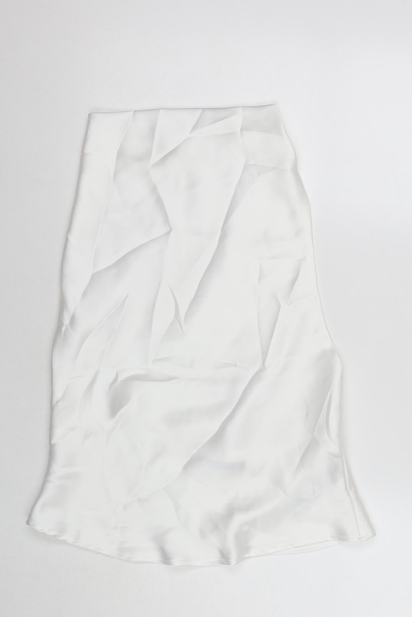 Womens UK Size S Zara White Basic Tank