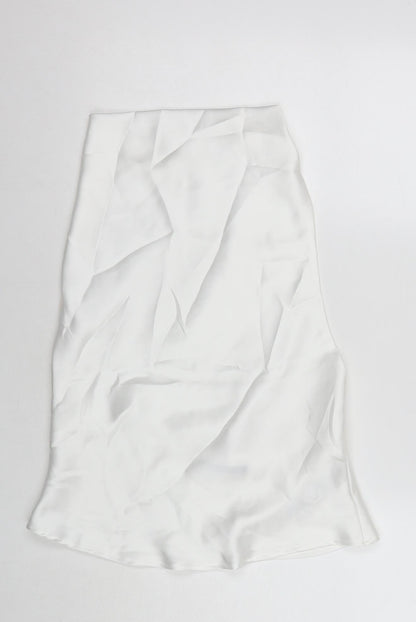 Womens UK Size S Zara White Basic Tank