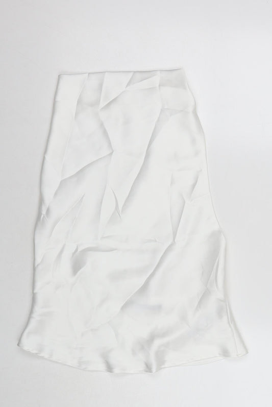 Womens UK Size S Zara White Basic Tank
