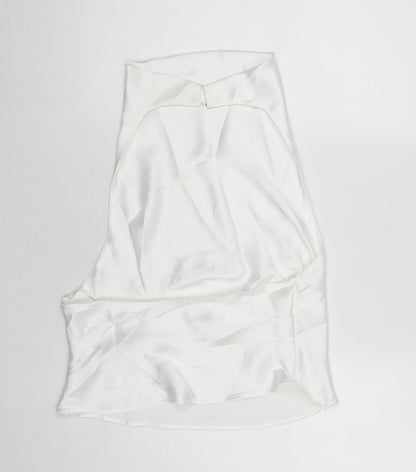 Womens UK Size S Zara White Basic Tank