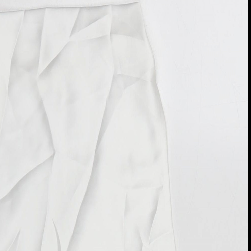 Womens UK Size S Zara White Basic Tank