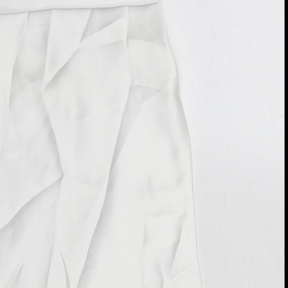 Womens UK Size S Zara White Basic Tank