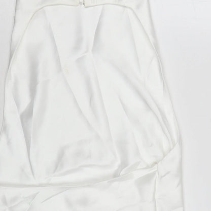 Womens UK Size S Zara White Basic Tank