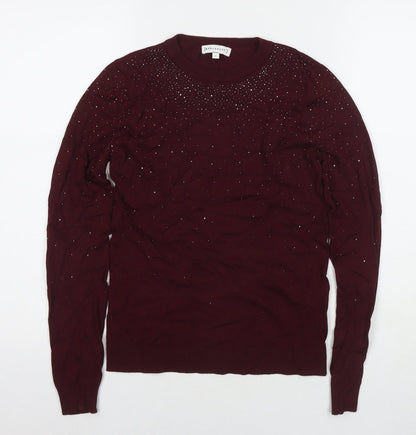 Womens UK Size 6 Warehouse Red Pullover Jumper
