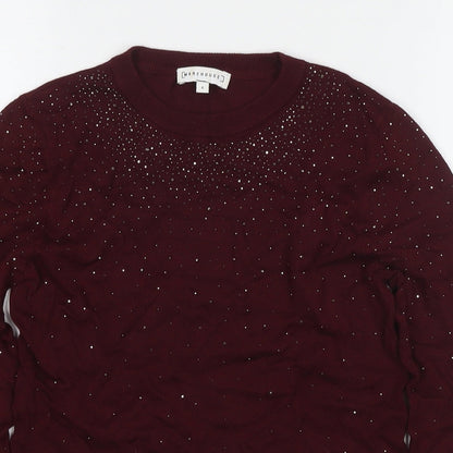 Womens UK Size 6 Warehouse Red Pullover Jumper