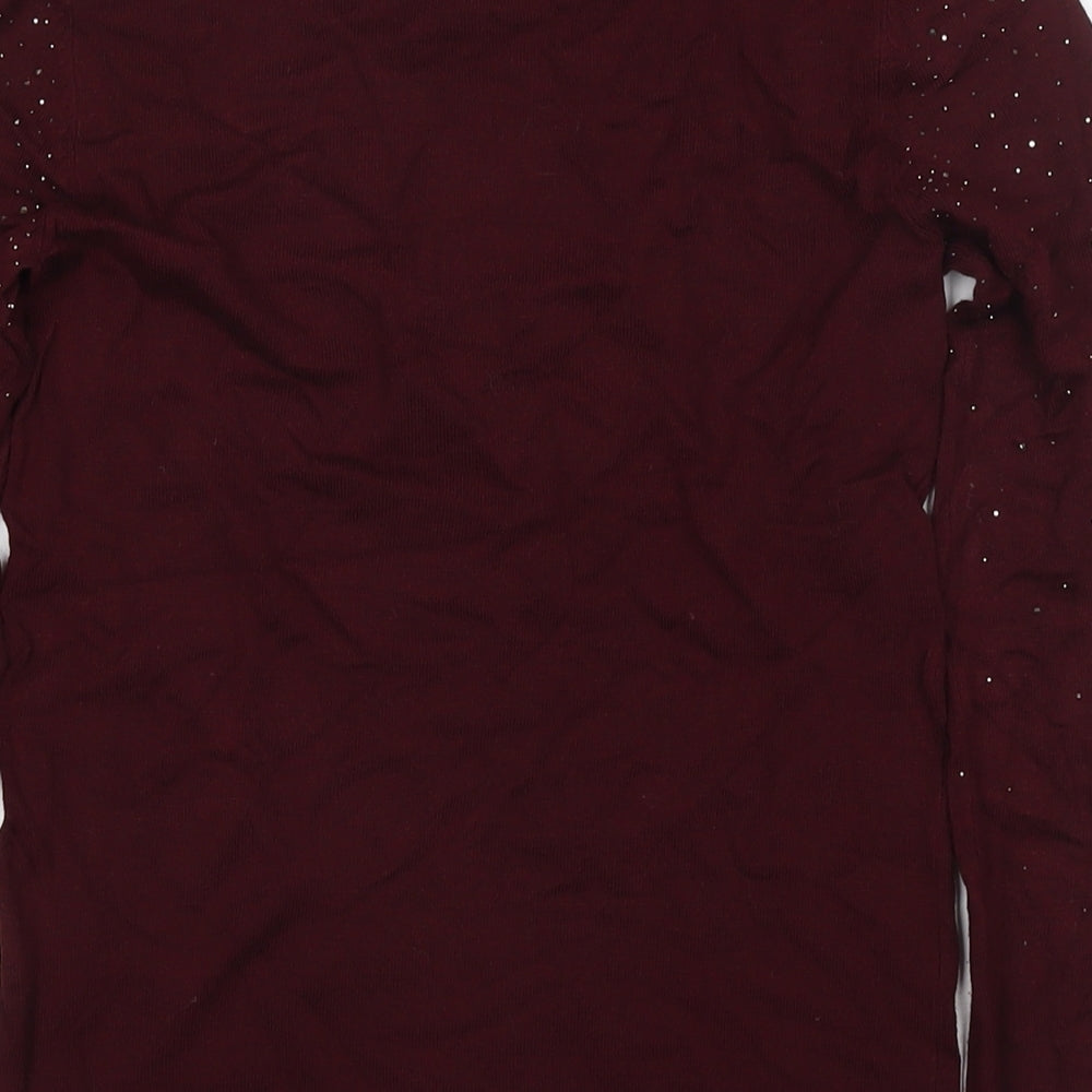 Womens UK Size 6 Warehouse Red Pullover Jumper